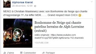 Bonhomme de Neige qui chante Patelins lorrains de Alph Lorraine [upl. by Ssew]