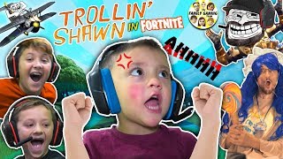 3 YEAR OLD SHAWN MASTER of FORTNITE FGTEEV Trollin  haha Big Baby [upl. by Lowery329]