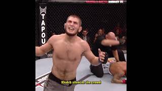 The crowd HATED Khabib after this finish 😂 ufc [upl. by Four]