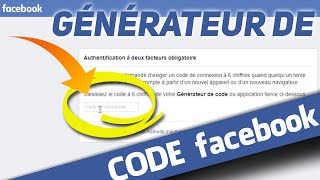 Générateur de code Facebook  valider l’authentification a deux facteurs [upl. by Beane]