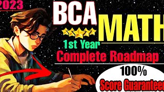 BCA Math 1st Year Complete Roadmap 2023  Bca Studies bca physicswallah [upl. by Vaasta]