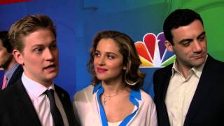 ALLEGIANCE Gavin Stenhouse Margarita Levieva amp Morgan Spector NBC Upfronts TV Interview [upl. by Klatt]