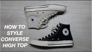 HOW TO STYLE CONVERSE HIGH TOPS  CONVERSE OUTFIT IDEAS [upl. by Horgan]