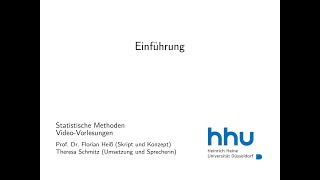 Statistik 1 1 Einführung [upl. by Annoved]