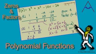 Finding Zeros and Factors of Polynomial Functions 8 WORKED EXAMPLES [upl. by Assenay]