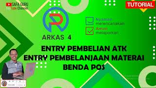 INPUT BELANJA HABIS PAKAI ATK KERTAS HVS COVER DAN MATERAI PADA ARKAS 410  Part 3 [upl. by Yelrihs]