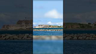 The Morro Fort From At Front Shore PR shorts SanJuan beach youtubeshorts sea bay [upl. by Kcirad191]