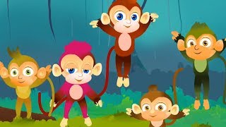 Five little monkeys  Nursery Rhymes  Kids songs  Baby Video [upl. by Stoughton]