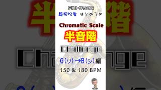 【ソ→シ】半音階スケール練習 150amp180BPM アルトサックス G→B Chromatic Scale Practice altosaxophone beginners [upl. by Slerahc]