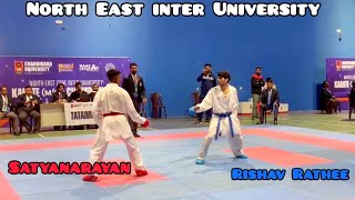 Satyanarayan vs rishav Rathee60 north east inter University karate championships 2024 karate [upl. by Timoteo]