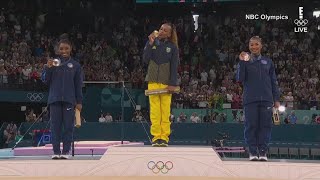 Simone Biles takes home silver after balance beam fall [upl. by Yeaton]