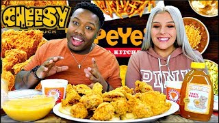 CHEESY POPEYES MUKBANG WITH NICOLE🧀🍯🍗 [upl. by Curren846]