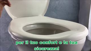 Il montaggio del sedile Wc con il sistema quotgallettoquot rapido [upl. by Airt248]