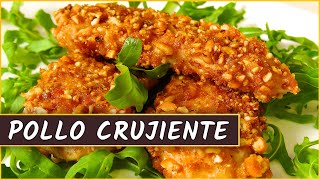 Receta del pollo crujiente rebozado con kikos maíz frito [upl. by Wartow]