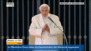 Letzte Generalaudienz von Papst Benedikt XVI  VOR ORT vom 27022013 [upl. by Sido]