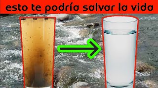 FILTRO PARA AGUA con esto podrás purificar agua sucia 😱✅️ [upl. by Olifoet342]