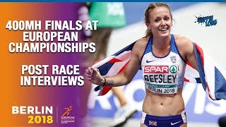 MEGHAN BEESLEY EMOTIONAL AFTER WINNING A BRONZE AT EUROPEAN ATHLETICS CHAMPIONSHIPS 18 [upl. by Tades]