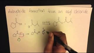 Anhydride formation from acyl chloride mechanism [upl. by Ranite]