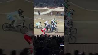 BMX Race France Men Elite bmxrace bmxracing bmxbike bmxworld bmxfrance indoorbmx [upl. by Navak948]