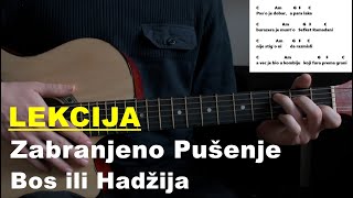 Zabranjeno Pušenje  Bos ili Hadzija  Lekcija za Gitaru [upl. by Dyane]