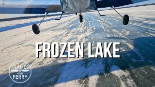 Landing a Plane On PURE ICE  Lake Below [upl. by Aloise]