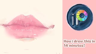 HOW TO DRAW ✨JUICY✨ LIPS IN MY STYLE 👄🍮 [upl. by Coney116]