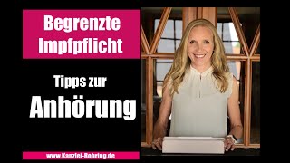 Einrichtungsbezogene Impfpflicht §20a IfSG  Tipps zur Anhörung [upl. by Aicetal958]