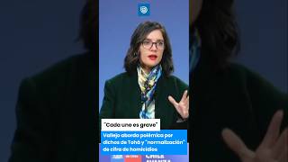 Vallejo aborda polémica por dichos de Tohá y quotnormalizaciónquot de cifra de homicidios [upl. by Oiralih335]