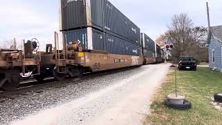 CSX 131 races west through McCordsville [upl. by Epperson]