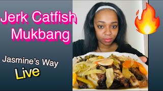 Spicy Jerk Catfish Mukbang [upl. by Iddo136]