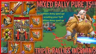 lords mobile MYTHIC RALLY TRAP CAUGHT IN 1900 TRIPLE RALLIES MIXED T5 RALLY BURNS MY 700 TRAP [upl. by Quentin]