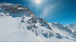 LesArcs France with FPV drone April 2022 [upl. by Glantz278]