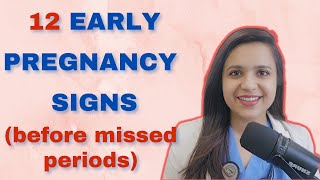 12 Early signs of pregnancy before missed period [upl. by Bigg]