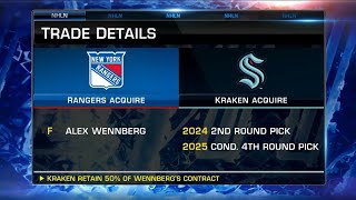 Alex Wennberg traded to New York Rangers [upl. by Helbon843]