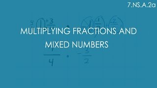 Multiplying Fractions and Mixed Numbers  7NSA2a  7th Grade Math [upl. by Venola]