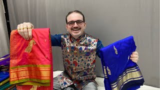 Yeola Paithani Diwali special Saree and paithani  Kasturi Paithani live [upl. by Ambrogino]