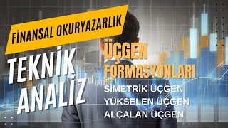 Üçgen Formasyonları Simetrik Alçalan ve Yükselen üçgen formasyonları [upl. by Amice150]