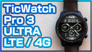 Ticwatch Pro 3 Ultra LTE 4G smartwatch Unboxing and eSim setup [upl. by Irrol]