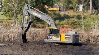 MUD MAT TIME SMASHING Trees In The Upper Cove 10 Acre Private Fishing Hole PROJECT [upl. by Alemahs]