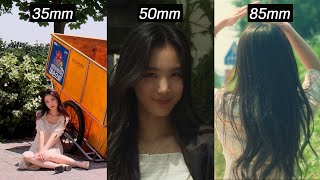 영상에선 어떤 차이일까 35mm VS 50mm VS 85mm 뮤직비디오 타임어택 [upl. by Elocal161]