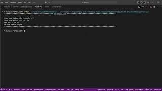 BMI CalculatorIn Python And C [upl. by Rawna759]