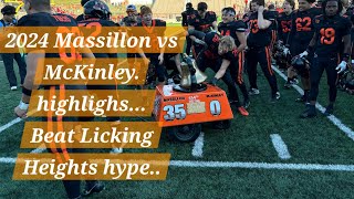 2024 Massillon Tigers vs Canton McKinley Bulldogs highlights 135th meeting [upl. by Saxe]