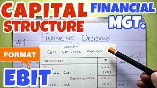 1 Capital Structure  Financing Decision  Financial Management  BCOM  BBA  CMA [upl. by Anitnamaid]