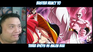 Buster Reaction to DotoDoya  Three Idiots VS Majin Buu [upl. by Januisz544]