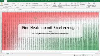 Mit Excel eine Heatmap erzeugen [upl. by Ralston153]