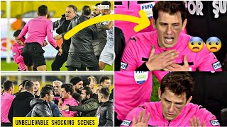 😨😨 Unbelievable Shocking scenes as referee punched and kicked after Turkish Super Lig match [upl. by Neelhsa]