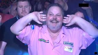 Peter Manley WalkOn  World Seniors Darts Championship 2022 [upl. by Kcirdnekel430]