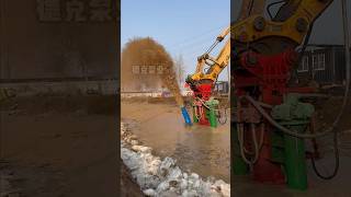 Powerful Excavator Dredge Pump in Action Generated using dredgepump hydraulicpump RustRenewal [upl. by Lennod]