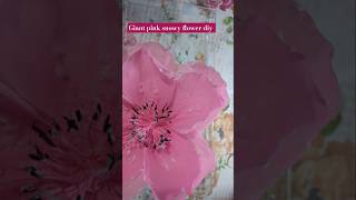 Pink snowy flower for Christmas canvas christmas artsandcrafts [upl. by Artiek]