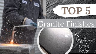 Types of Granite Finishes  Leather  Lapatro  Flamed Sandblast  Bush hammer  adityastonex [upl. by Button]